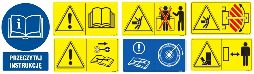 Piktogramy i naklejki ostrzegawcze